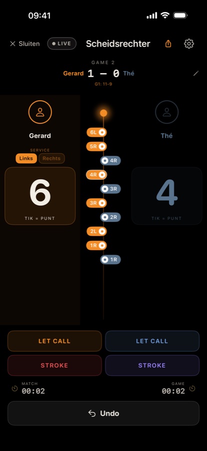 Referee screen